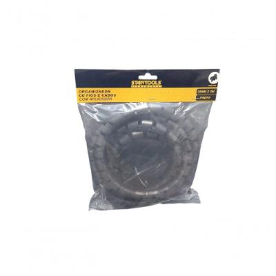 Organizador de Fios e Cabos com Aplicador 20mmx2m Aplicador Exclusivo Preto Startools