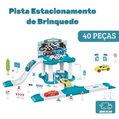 Pista de Estacionamento de Brinquedo com 40 Peças Estimula Coordenação Motora Fina Well Kids