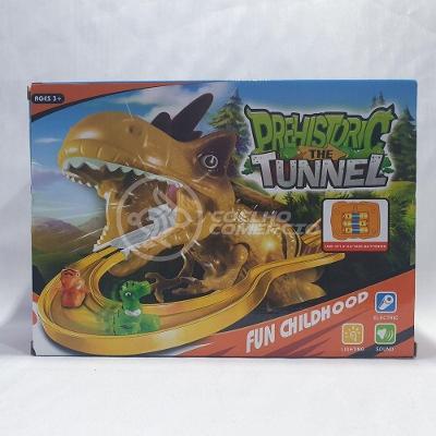 Brinquedo Pista Elevador Com Som E Luz Dinossauro Marrom