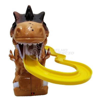 Brinquedo Pista Elevador Com Som E Luz Dinossauro Marrom
