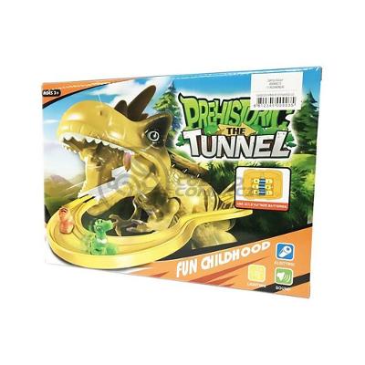 Brinquedo Pista Elevador Com Som E Luz Dinossauro Marrom