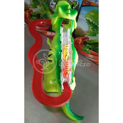 Brinquedo Pista Elevador Com Som E Luz Dinossauro Verde
