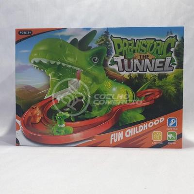 Brinquedo Pista Elevador Com Som E Luz Dinossauro Verde