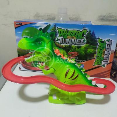 Brinquedo Pista Elevador Com Som E Luz Dinossauro Verde