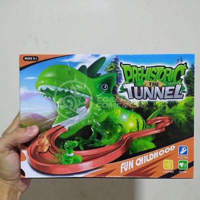 Brinquedo Pista Elevador Com Som E Luz Dinossauro Verde