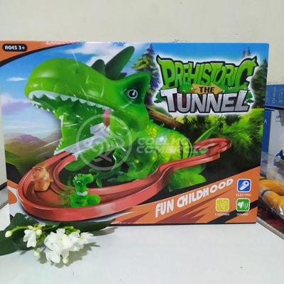 Brinquedo Pista Elevador Com Som E Luz Dinossauro Verde