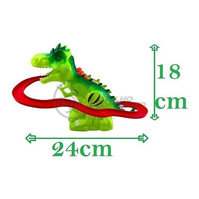 Brinquedo Pista Elevador Com Som E Luz Dinossauro Verde