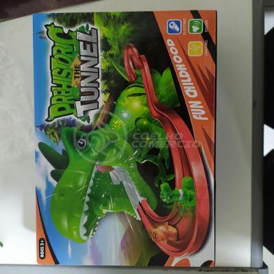 Brinquedo Pista Elevador Com Som E Luz Dinossauro Verde