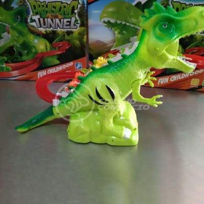 Brinquedo Pista Elevador Com Som E Luz Dinossauro Verde