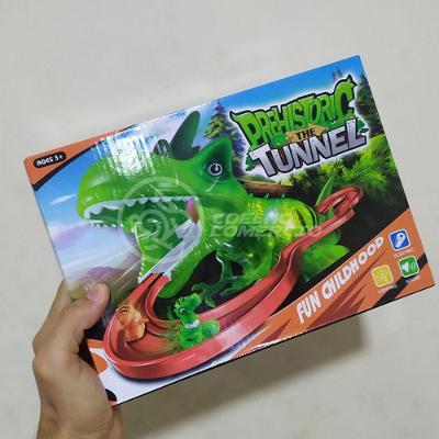 Brinquedo Pista Elevador Com Som E Luz Dinossauro Verde