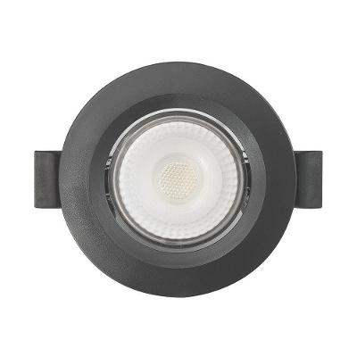 Spot De Led Embutir Slim Mr11 Redondo 3w Preto Bivolt Blumenau 6500k Luz Fria