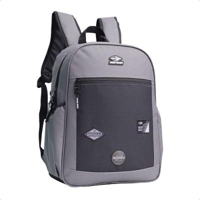 Mochila Mormaii Casual Bordada com Compartimento para Notebook 20L Preto e Cinza