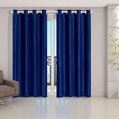 Cortina Daily Blackout Poliéster para Sala Azul Marinho Casa Scarpa