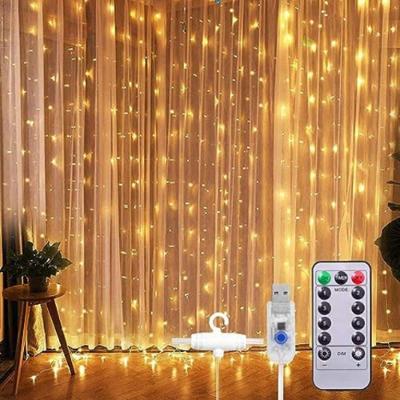 Cortina de LED para Decoração com Controle Remoto 8 Modos Luz Branca Quente Bivolt Utimix 3x3M