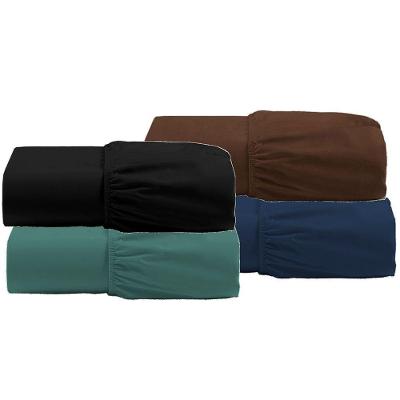 Kit Lençol Casal Egipicio Micropercal 600 Fios com Elástico 4 Peças Preto Verde Marron Marinho Casa