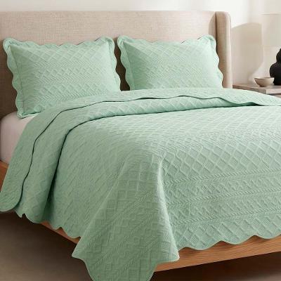 Kit Cobre Leito Mosaico Casal 100% Poliéster Percal 300 Fios Matelassê Verde Casa Scarpa