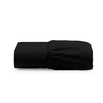 Jogo de Cama Lençol Egípcio King 2 Peças Micropercal 600 Fios Macio Preto Casa Show Enxovais