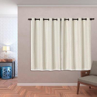 Cortina Daily Blackout 2,80mx1,60m Poliéster para Sala Bege Casa Scarpa