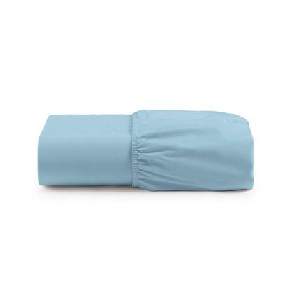 Jogo de Cama Lençol Egipicio Queen 100% Poliéster Micropercal 600 Fios Azul Claro Casa Show Enxovais
