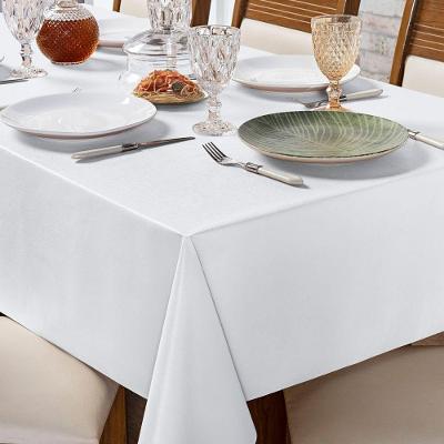 Toalha de Mesa Lisa Térmica Impermeável em PVC Fácil de Limpar para Mesa 6 Lugares Branco Casa