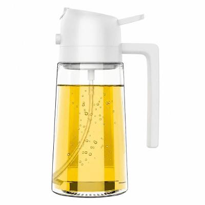 Porta Azeite e Vinagre Spray em Vidro com Borrifador Pulverizador para Cozinha Branco Utimix