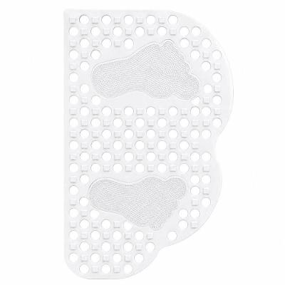 Tapete Antiderrapante para Banheiro com Ventosas Superfície Massageadora PVC Bege Utimix