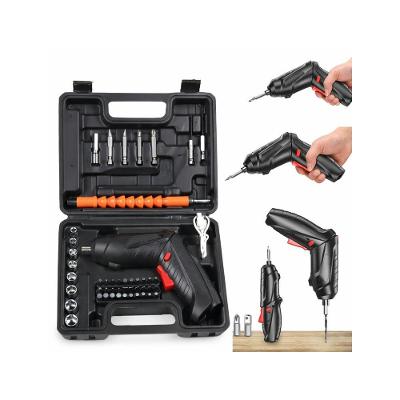 Parafusadeira Elétrica Recarregável Utimix Doméstica Kit 46 Peças sem Fio com Bits Furadeira Maleta