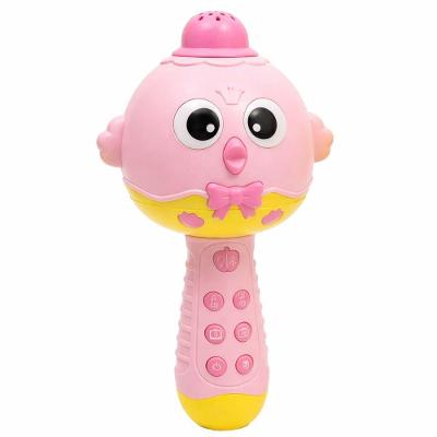 Microfone Musical Infantil Interativo com Luzes e Sons Brinquedo Educativo Rosa Utimix