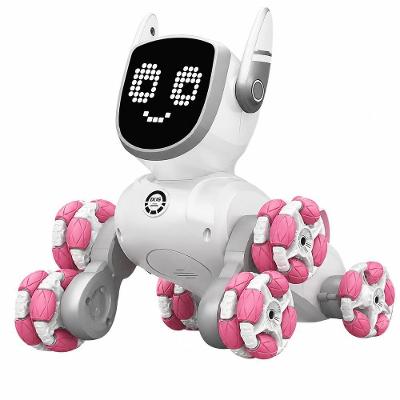 Robô Cão Interativo Eletrônico Infantil Controle Remoto LED Música Dança Rosa Utimix Recarregável