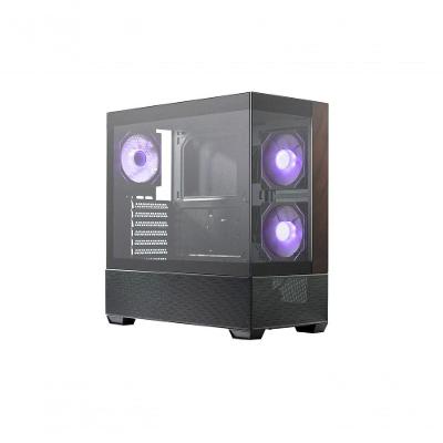 Gabinete Elite 690 Wood Mid Tower ATX Aço com Fans ARGB Preto Cooler Master 360MM