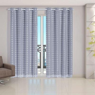 Cortina Daily Blackout 2,80mx2,30m PVC para Sala Cinza com Voil Branco Casa Scarpa