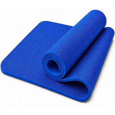 Tapete de Yoga Profissional Antiderrapante para Pilates Alongamento Ginástica Azul NBR Utimix Único