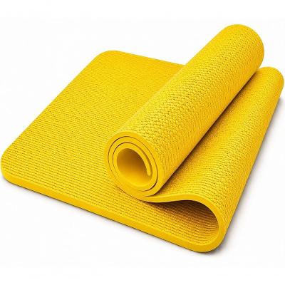 Tapete de Yoga Profissional Antiderrapante para Pilates Alongamento Ginástica Amarelo NBR Utimix