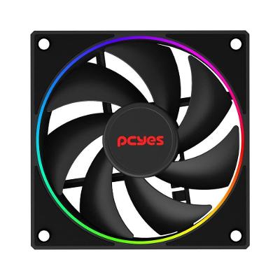 Cooler Fan para Gabinete Vision Black Vulcan Melhora Circulação de Ar Preto Pcyes 120MM