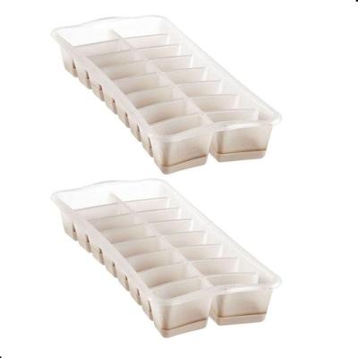 Forma de Gelo Sanremo com Fundo Silicone Flexível 16 Cubos Cinza Kit 2