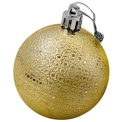 Bolas para Árvore de Natal Kit 36 Enfeite Natalino Plástico 70mm Dourado Outras Marcas