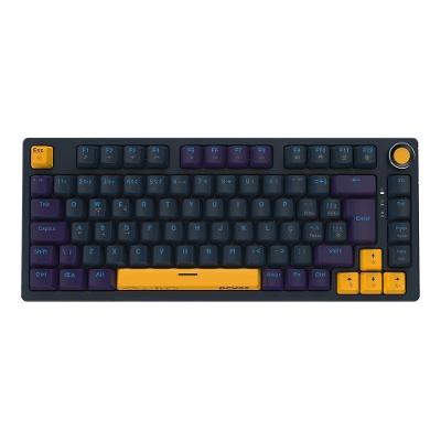 Teclado Mecanico 75% Arkeum Sunset Edition Switch Blue Amarelo Pcyes