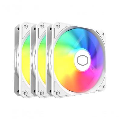 Kit Fan para Gabinete MFW-B2DN-173PA-R1 ARGB Alto Fluxo de Ar Branco Cooler Master