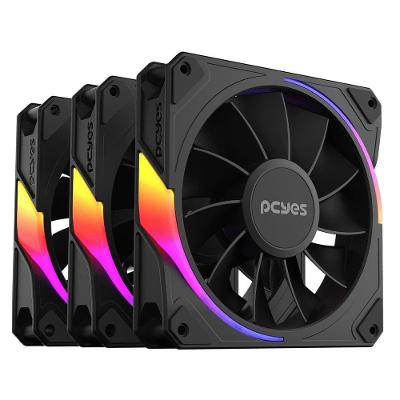 Kit Cooler Fan Reverse Sangue Frio 3 ARGB Black Vulcan 3 Unidades Pcyes