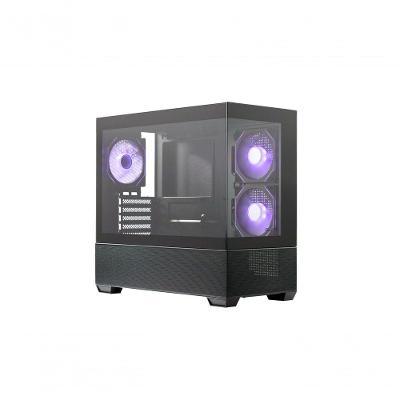 Gabinete Gamer Elite 490 Mid ATX Vidro Temperado com 3 Fans ARGB Preto