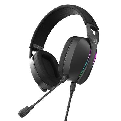 Headset Gamer Nowy Black Vulcan com Áudio Surround Driver 40mm RGB Preto Pcyes