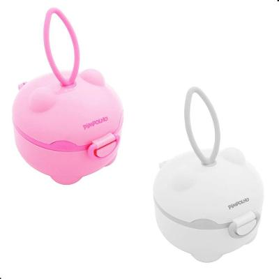 Kit Copo Dosador para Leite em Pó 150g Prático e Compacto Rosa Branco Pimpolho