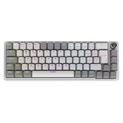 Teclado Mecânico 65% Pcyes Mecka White Ghost Switch Blue TPMKWGBL