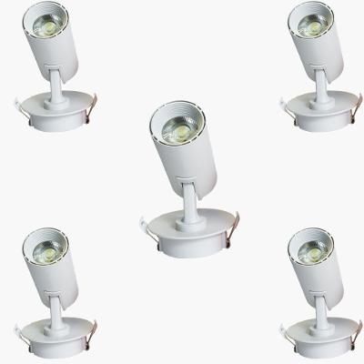 Spot LED Direcionável 7W Foxlux Embutir 6500K Branco Frio Kit 5