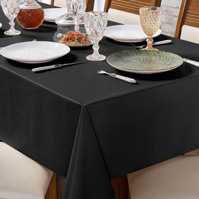 Toalha de Mesa Lisa Térmica Impermeável PVC Fácil de Limpar para Mesa 8 Lugares Preto Casa Scarpa