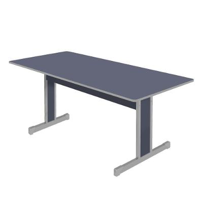 Mesa de Reunião Retangular 2.0 Madri sem Gavetas MDP 200CM Azul Mais de Casa