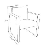 Kit 4 Poltronas Nina Executiva Pé Fechado Madeira Maciça - Marrom Café - Cor: Marrom - 2