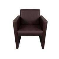 Kit 4 Poltronas Nina Executiva Pé Fechado Madeira Maciça - Marrom Café - Cor: Marrom - 3