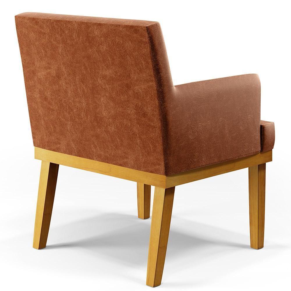 Kit 2 Poltronas Beatriz W01 Couríssimo Camel - 3