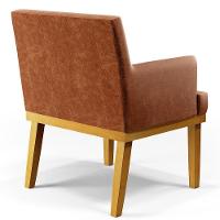 Kit 2 Poltronas Beatriz W01 Couríssimo Camel - 3